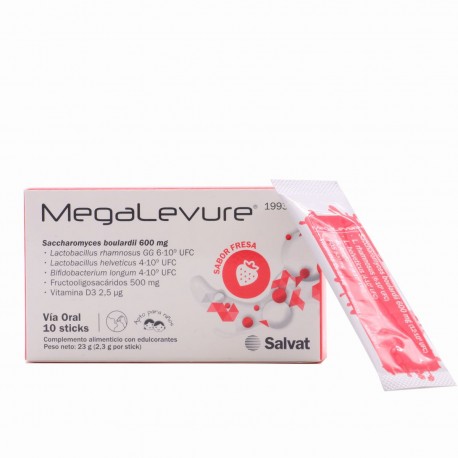 Megalevure 10 Sticks Sabor Fresa