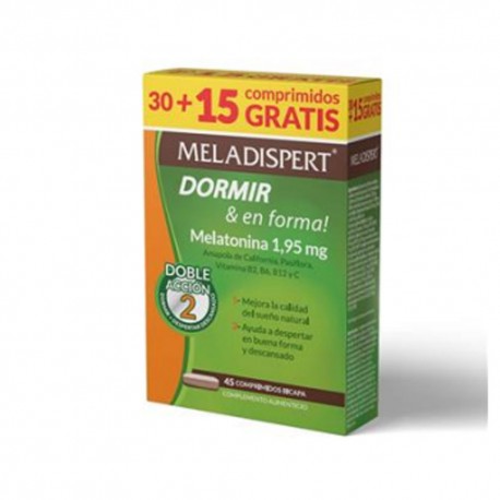 Meladispert Dormir & En Forma 30 + 15 Comprimidos Pack Ahorro