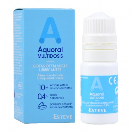 Aquoral Gotas Oftalmicas 10Ml Hialuronico 0.4% Multidosis