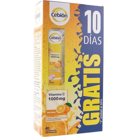 Cebion Vitamina C 1000mg 2x20 Comrimidos Efervescentes