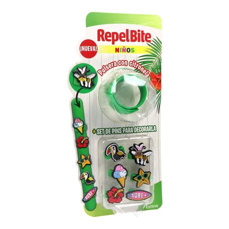 Repel Bite Niños Pulsera Con Citronela Personalizable