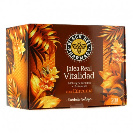 Black Bee Jalea Real Vitalidad Con Curcuma 20 Ampollas